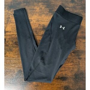 Under Armour Cold Gear Fitted Leggings Black Small Women's Low Rise Running Yoga